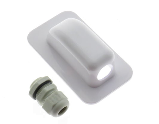 Kabel-Dachdurchführung UNO, M20 Verschraubung, weiß