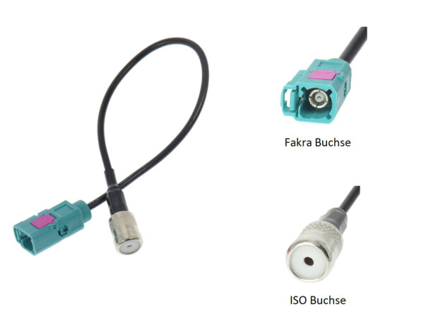Antennenadapter FAKRA Buchse- ISO Buchse (DABSPL)