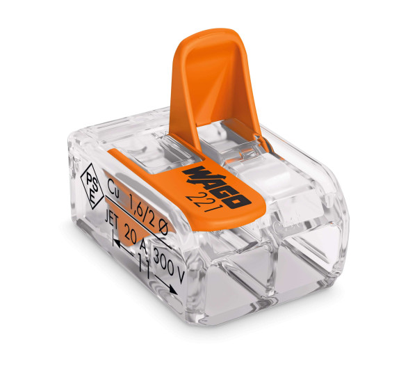 WAGO Verbindungsklemmen 2-fach, max. 85°C, max. 4mm²