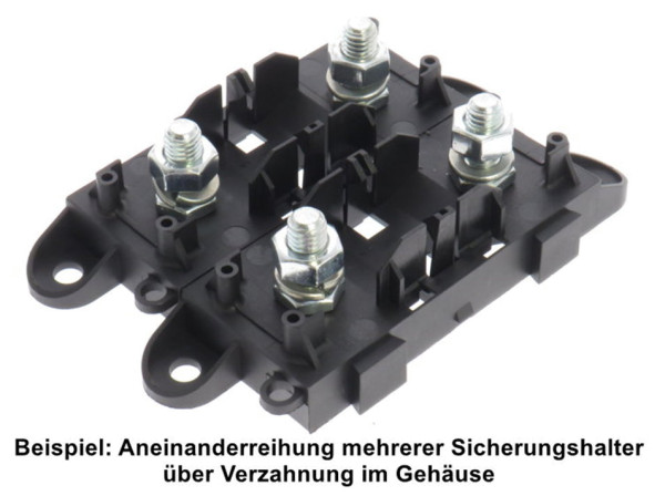 Sicherungshalter bis 500 A / 32V für MEGA Sicherung (M8/68 mm)