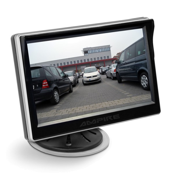 AMPIRE RVM051 TFT-Monitor 12.7cm (5'') mit 2 Eingängen und Klebe/Saugnapfhalterung