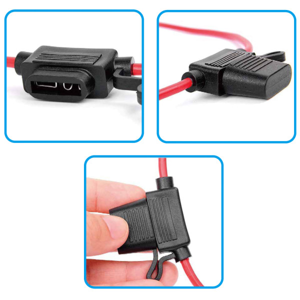 AMPIRE Sicherungshalter 1mm², 2A MINI-Sicherung, wasserdicht