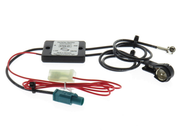DAB/FM Splitter - Frequenzweiche ohne Verstärker Fakra auf ISO & SMB