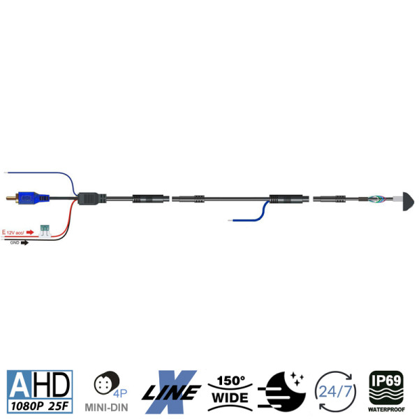 Mini Rückfahrkamera (AHD), 150° AMPIRE KCA802