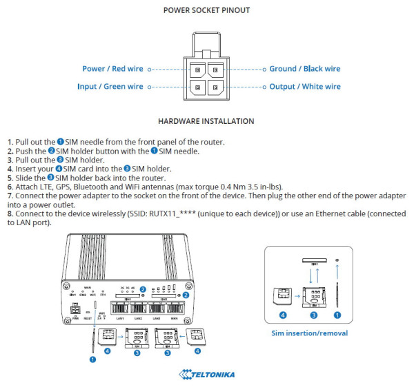 Teltonika RutX11, Cat6 bis 300 Mbit/s LTE/WLAN Router