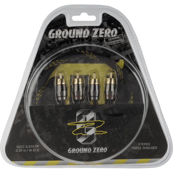Ground Zero GZCC 3.14X-TP - 3.14 m High-Quality Cinchkabel mit Metallsteckern