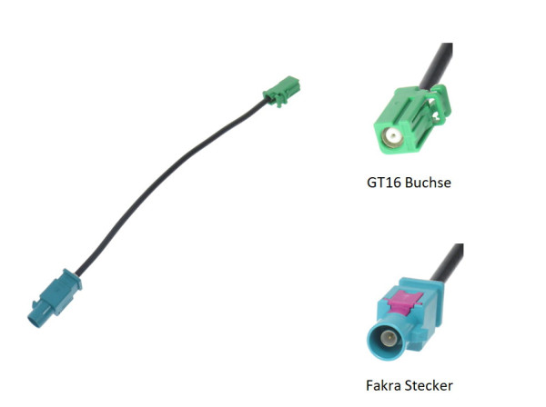 Antennenadapter GT16 Buchse - Fakra Stecker