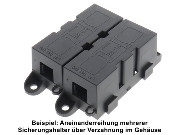 Sicherungshalter bis 500 A / 32V für MEGA Sicherung (M8/68 mm)