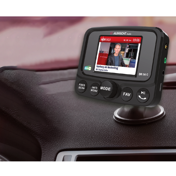 Albrecht DR 56 C DAB+ Autoradio Adapter mit Farbdisplay