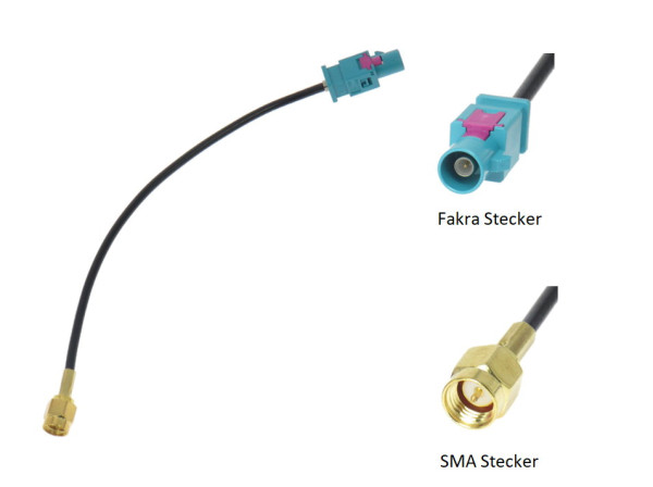 Antennenadapter FAKRA Stecker - SMA Stecker