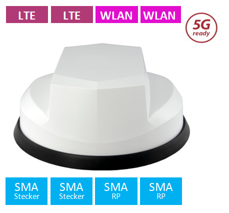 Panorama 2xLTE/5G/2xWLAN Antenne mit 3m Kabelsatz