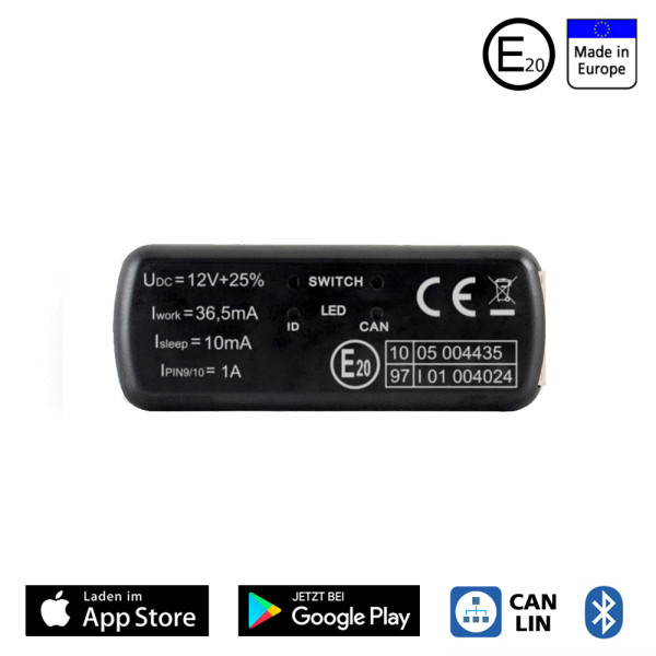 AMPIRE CAN/LIN-Bus Wegfahrsperre mit BT, App, Code