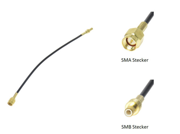 Antennenadapterkabel SMB Stecker - SMA Stecker