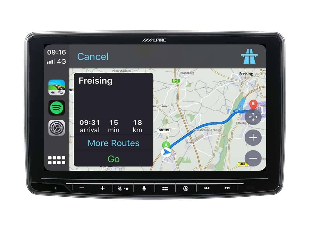 Alpine INE-F904D - 1 DIN Navogationsradio mit 9" Monitor
