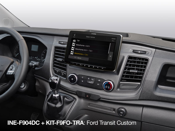 Alpine INE-F904DC - 1 DIN Camper-Navogationsradio mit 9" Monitor