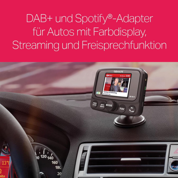 Albrecht DR 56 C DAB+ Autoradio Adapter mit Farbdisplay